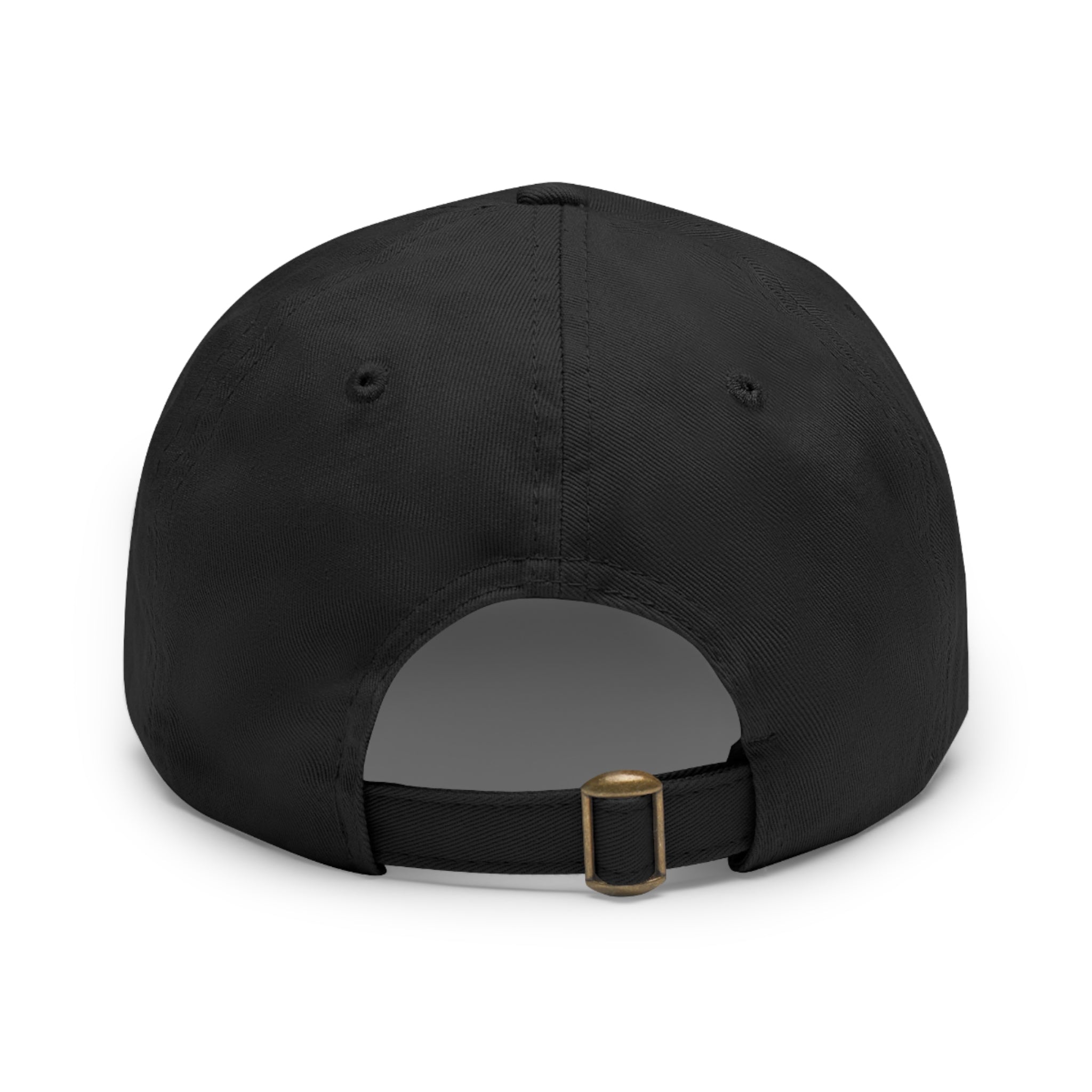 Black Leather Patch hat